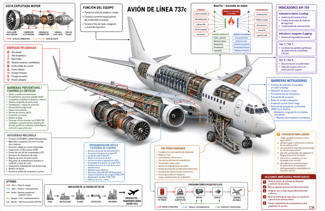 Infografía PSM de Avión de Línea 737 — Aviación